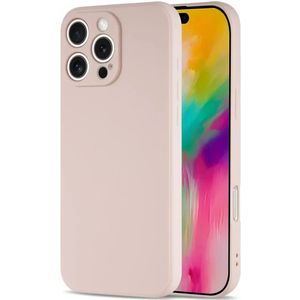 Apple iPhone 16 Pro Hoesje met Camera Bescherming Dun TPU Back Cover Roze