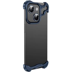 Apple iPhone 15 Hoesje Edge Cover met Camera Bescherming Blauw