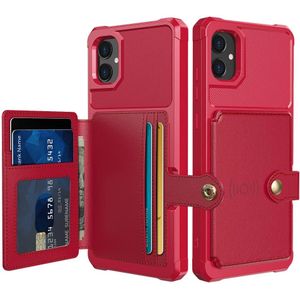 Samsung Galaxy A05 3 in 1 Back Cover Portemonnee Hoesje Rood