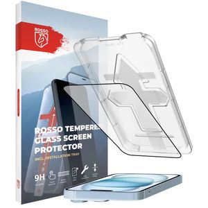 Rosso Apple iPhone 15 Tempered Glass met Installatietray Case Friendly