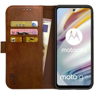Rosso Element Motorola Moto G60 Hoesje Book Cover Wallet Bruin