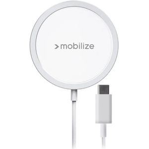 Mobilize 15W Magnetische en Draadloze MagSafe Oplader voor iPhone Wit