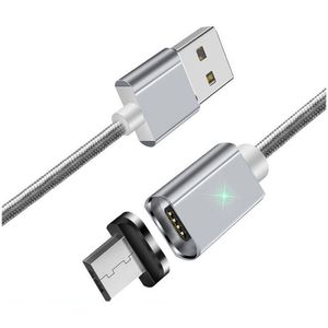 Essager 2.4A USB naar Micro-USB Fast Charge Oplaad Kabel 1M Zilver