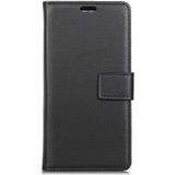 Samsung Galaxy A6 Plus Lederen Wallet Stand Hoesje Zwart