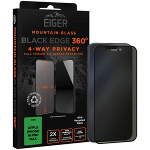 Eiger Mountain Black 360° Privacy Apple iPhone 16 Pro Max Screen Protector