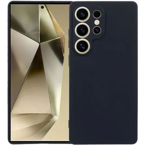 Samsung Galaxy S25 Ultra Hoesje Dun TPU Back Cover Matte Zwart