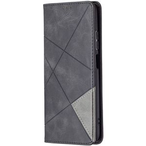 Xiaomi Redmi Note 10/10S Hoesje Portemonnee Book Case Geometrie Zwart