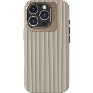 Nudient Bold Case Apple iPhone 16 Pro Hoesje Siliconen met MagSafe Beige