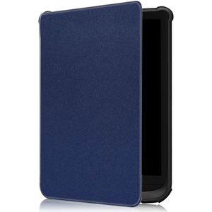 Universele PocketBook Hoes Book Case Sleep Cover Beschermhoes Blauw