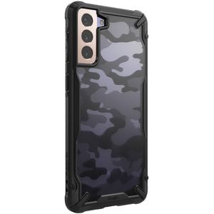 Ringke Fusion X Samsung Galaxy S21 Plus Hoesje Camo Zwart