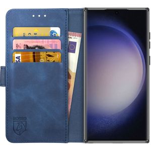 Rosso Element Samsung Galaxy S23 Ultra Hoesje Book Cover Wallet Blauw