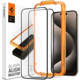 Spigen AlignMaster Apple iPhone 15 Pro Max Tempered Glass (2-Pack)