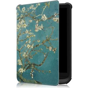 Universele Book Case Geschikt voor PocketBook | Book Case met Sleep/Wake Functie | Kunstlederen Beschermhoes | Bloemen Print