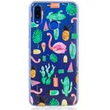 Huawei P Smart Plus Transparant Hoesje Flamingo Print
