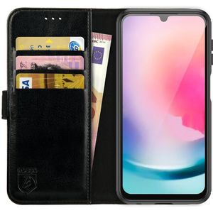 Rosso Element Samsung Galaxy A24 Hoesje Book Cover Wallet Zwart