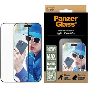 PanzerGlass Aluminium Frame Ultra-Wide Fit iPhone 16 Pro Screen Protector