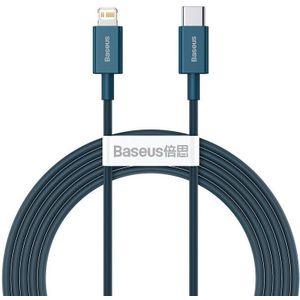 Baseus Superior Series USB-C naar Apple Lightning PD 20W 2 Meter Blauw