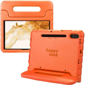 HappyCase Samsung Tab S7/S8 Kinder Tablethoes met Handvat Oranje