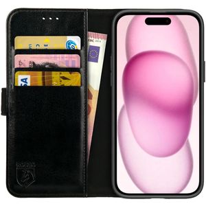 Rosso Element Apple iPhone 15 Plus Hoesje Book Case Wallet Zwart