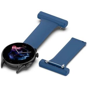 Universeel Smartwatch 22MM Siliconen Dames Verpleegkundige Band - Blauw