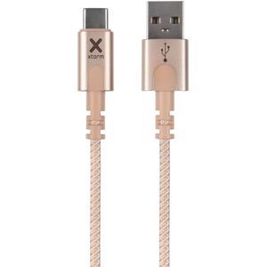 Xtorm Original 60W Gevlochten USB naar USB-C Kabel 1 Meter Goud