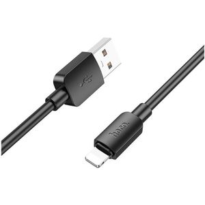 Hoco X96 2.4A Fast Charge USB naar Lightning Laadkabel 1M Zwart