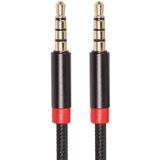 3.5mm Jack naar 3.5mm Jack Stereo Gevlochten Aux Kabel Zwart 1 Meter