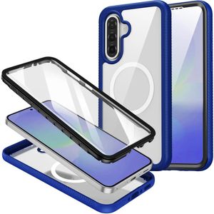 Samsung Galaxy A36 Hoesje Full Protect 360° Cover met MagSafe Blauw