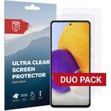 Rosso Samsung Galaxy A72 Ultra Clear Screen Protector Duo Pack