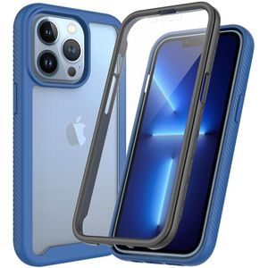 Apple iPhone 13 Pro Hoesje Full Protect 360° Cover Hybride Blauw