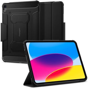Spigen Rugged Armor Pro Apple iPad 11 (2025)/10.9 (2022) Hoesje Book Case Zwart