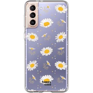 HappyCase Samsung Galaxy S21 Hoesje Flexibel TPU Bloemen Print