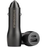 RhinoShield Dual Port Fast Charge USB-C en USB Autolader 28W