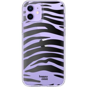 HappyCase Apple iPhone 12 Hoesje Flexibel TPU Zebra Print