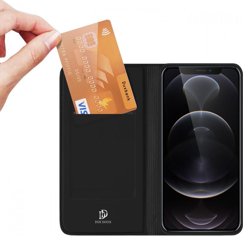 Dux Ducis Skin Pro Series Apple iPhone 13 Pro Max Hoesje Wallet Zwart