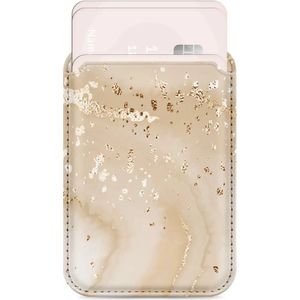 MIO Card Holder Universele MagSafe Kaarthouder / Pasjeshouder Gold Marble