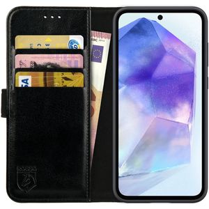 Rosso Element Samsung Galaxy A55 Hoesje Book Case Wallet Zwart