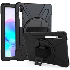 Samsung Galay Tab S6 Hybride Kickstand Hoesje met Handriem Zwart