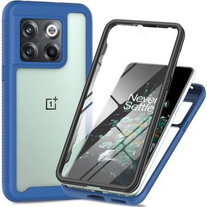 OnePlus 10T Hoesje Full Protect 360° Cover Hybride Transparant Blauw