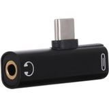 Universele USB-C naar USB-C Audio Jack Adapter Zwart