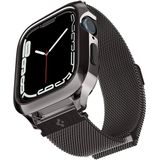 Spigen Metal Fit Pro - Apple Watch 7/8/9 45MM Hoesje en Bandje - Graphite