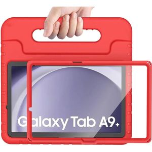 HappyCase Candy  Samsung Tab A9 Plus Kinder Hoes met Screenprotector Rood