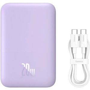 Baseus Mini 6.000 mAh Powerbank Compact met MagSafe Paars 20W