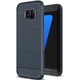 Samsung Galaxy S7 Edge Geborsteld TPU Hoesje Blauw