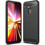 Huawei Mate 20 Lite Geborsteld TPU Hoesje Zwart
