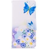Nokia 3 Portemonnee Hoesje Print Bloemen & Vlinder