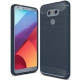 LG G6 Geborsteld TPU Hoesje Blauw