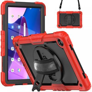 Lenovo Tab M10 Plus Gen 3 (10.6) Hoes met Screenprotector en Handriem Rood
