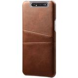 Samsung Galaxy A80 Back Cover met Kunstlederen Coating Bruin
