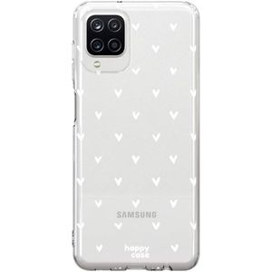 HappyCase Samsung Galaxy A12 Hoesje Flexibel TPU Hartjes Print